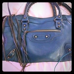 Belencigia Classic City Bag Leather Blue